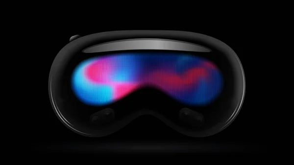 İleri teknoloji VR Gözlükleri - Sanal gerçeklik aygıtı, 360 VR modern kask-vektör çizimi