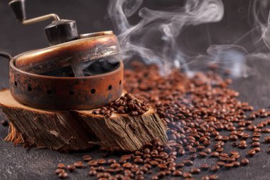 Old Manual Mill for Roasting Coffee Beans. An Old Manual Mill for Roasting Coffee Beans That is in Good Condition