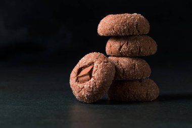 Çikolatalı kahve kurabiyeleri. Nefis ev yapımı tatlı..