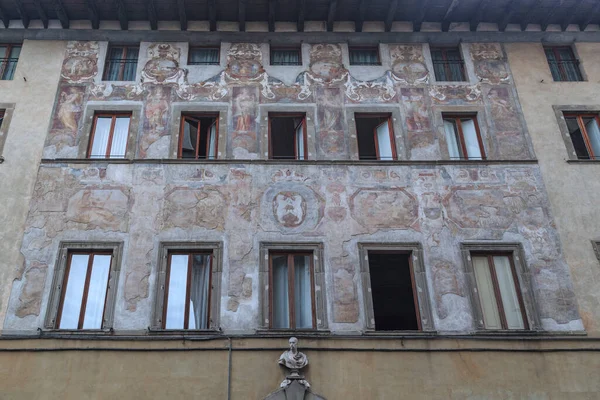Florence Italy September 2018 Залишки Середньовічної Фрески Фасаді Будинку Історичному — стокове фото
