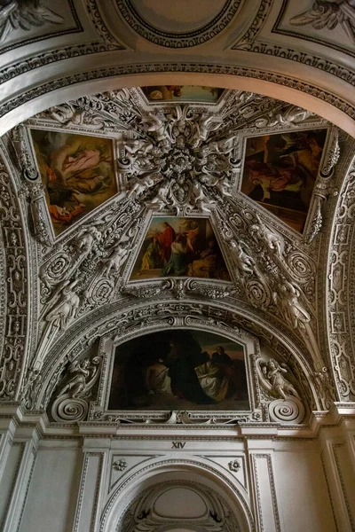 Salzburg Austria May 2019 Baroque Vault Side Nave Section Cathedral — Stock Photo, Image