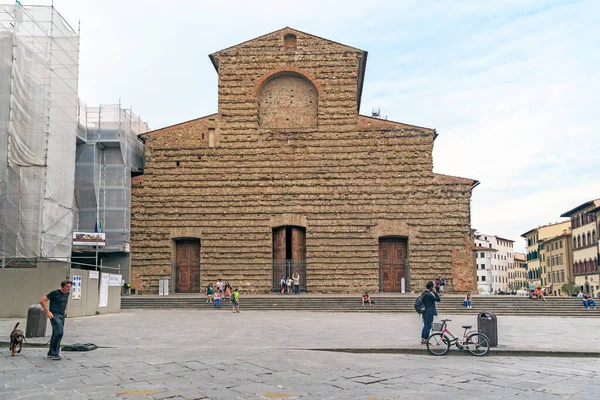 Firenze Italia Settembre 2018 Questa Facciata Sfoderata Della Basilica San — Foto Stock