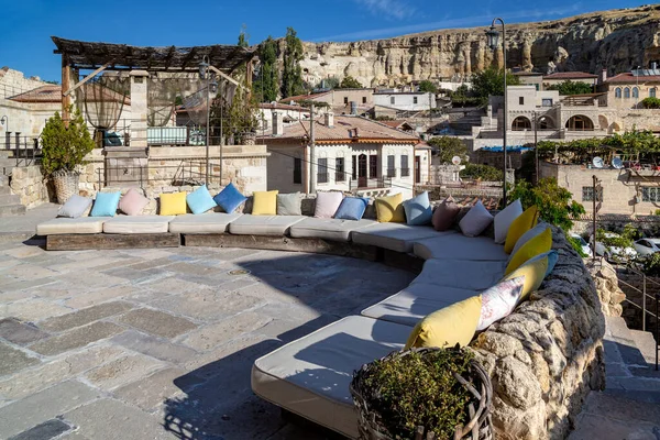 stock image URGUP, TURKEY - OCTOBER 4, 2020: This is an oriental style resting place in the old Cappadocian city.