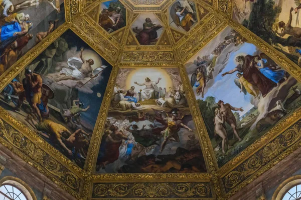 Florence Italy Seember 2018 Fragment Dome Chapel Princes Basilica San — 图库照片