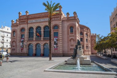 CADIZ, SPAIN - 22 Mayıs 2017: Bu Büyük Tiyatro Manuel de Falla 'nın binası.