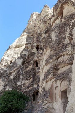 GOREME, TURKEY - OCTOBER 4, 2020: This is one of the cave churches of the former ancient Christian monastery in the open air museum.