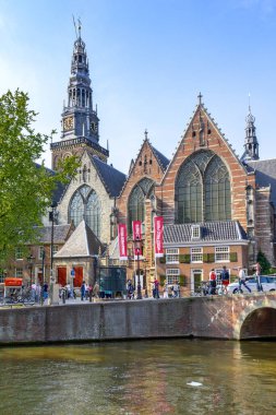 AMSTERDAM, NETHERLANDS -  MAY 5, 2013: This is a view of the apse of the old Gothic Oudekerk church.
