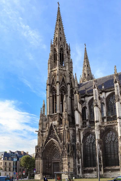 Rouen Francie 2019 Toto Postranní Portál Gotického Opatství Kostela Svatého — Stock fotografie