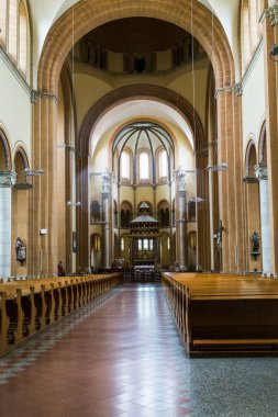 VIENNA, AUSTRIA - 22 Mayıs 2019: Bu Assisi Kilisesi 'nin ana gövdesi.