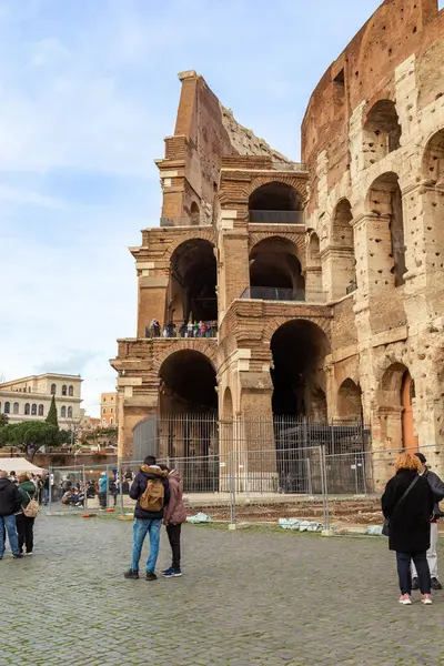 Roma Italia Marte 2023 Este Fragmento Del Antiguo Coliseo Romano — Foto de Stock