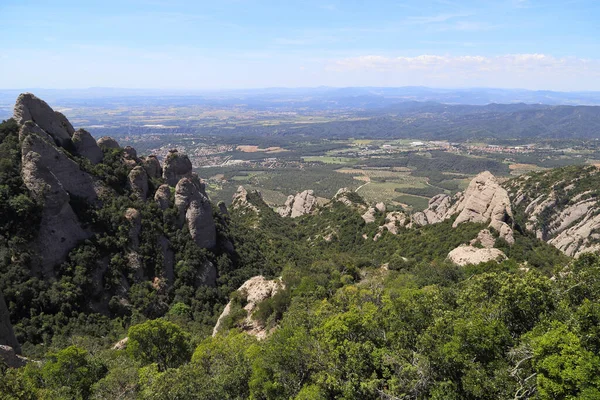 Esta Una Vista Aérea Del Paisaje Valle Pie Montserrat —  Fotos de Stock