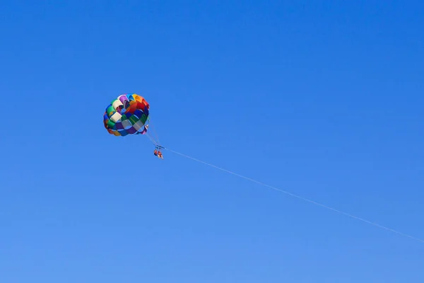 Barselona Spain May 2017 Unidentified People Parachute Flight While Doing — Stock Photo, Image