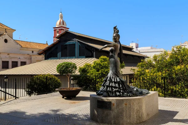 Cadiz Espanha Maio 2017 Este Monumento Famosa Dançarina Conchita Aranda — Fotografia de Stock