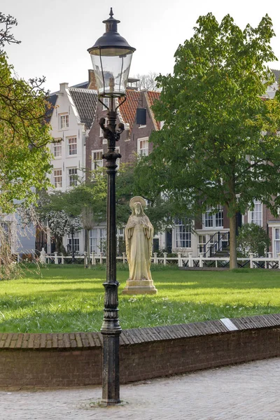 Амстердам Новерланди Травня 2013 Року Статуя Христа Подвір Беґіджнгофа — стокове фото