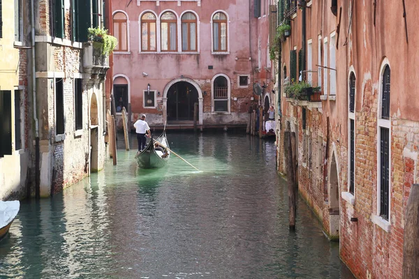 Venedig Italien September 2018 Unbekannte Fahren Mit Einer Gondel Die — Stockfoto