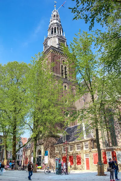 Amsterdam Países Bajos Mayo 2013 Este Campanario Iglesia Oudekerk Centro —  Fotos de Stock