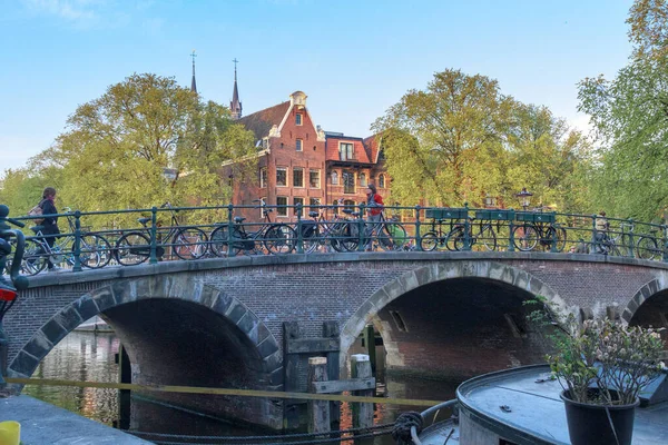 Amsterdam Netherlands Травня 2013 Один Багатьох Старих Мостів Через Один — стокове фото