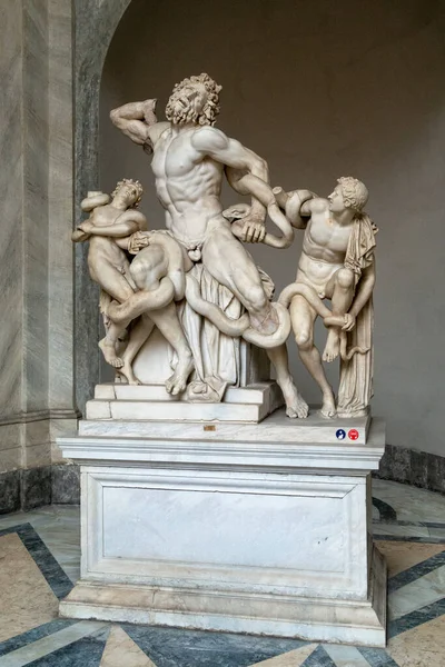 Rome Vatican Mars 2023 Groupe Sculptural Laocoon Avec Les Fils — Photo