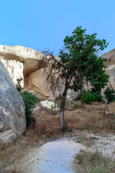 Esta Uma Gruta Natural Formada Relevo Incomum Vale Dos Monges — Fotografia de Stock