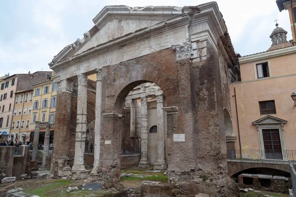 Roma Italia Marzo 2023 Queste Sono Rovine Dell Antico Portico — Foto Stock