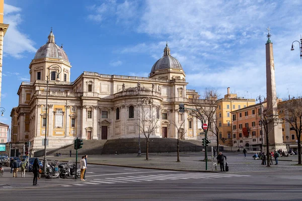 Rome Italy Marth 2023 Santa Maria Maggiore Bazilikası Piazza Del — Stok fotoğraf