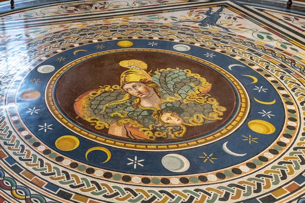 Rome Vatican Marth 2023 Egy Századi Mozaik Padlón Görög Kereszt — Stock Fotó