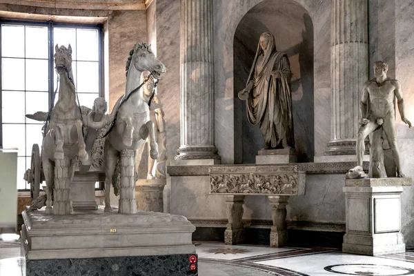Rome Vatican Marth 2023 Egy Századi Márvány Szekér Vatikáni Múzeumok — Stock Fotó