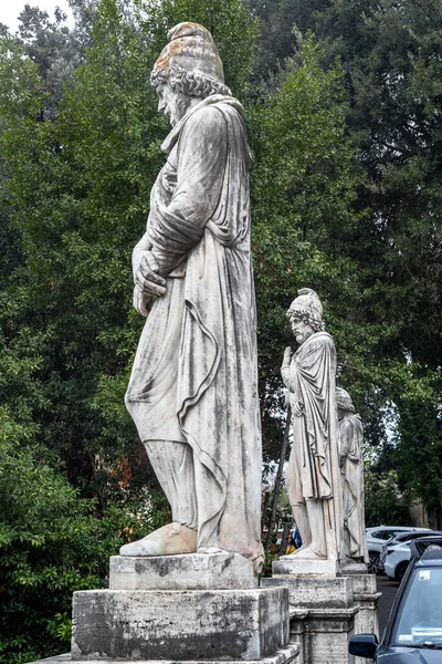 Rome Italie Mars 2023 Sont Les Statues Des Prisonniers Daciens — Photo