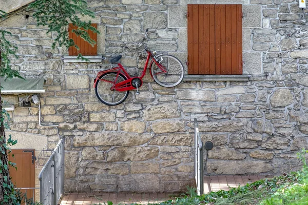 San Marino San Marino Marth 2023 Agit Vélo Attaché Mur — Photo