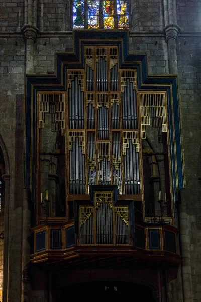 バルセロナ スペイン 2017年5月11日 これはサンタ マリア パイ大聖堂の内部の臓器です — ストック写真