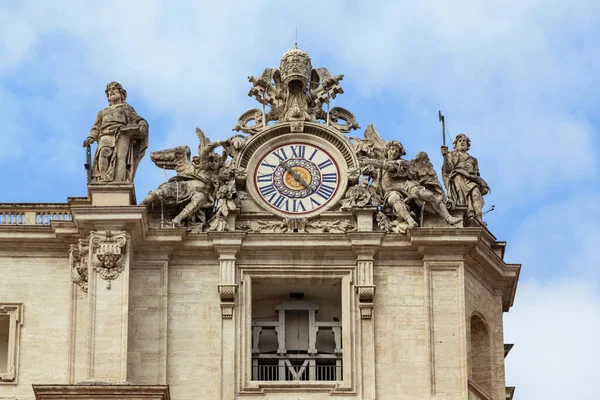 Roma Vaticano Marth 2023 Este Fragmento Fachada Basílica São Pedro — Fotografia de Stock