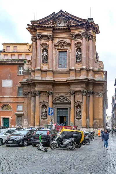 Roma Itália Marte 2023 Esta Antiga Igreja Della Santissima Trinita — Fotografia de Stock