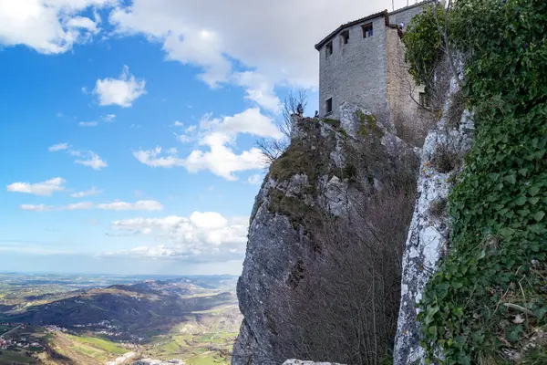 San Marino San Marino Marzo 2023 Tratta Frammento Delle Fortificazioni — Foto Stock