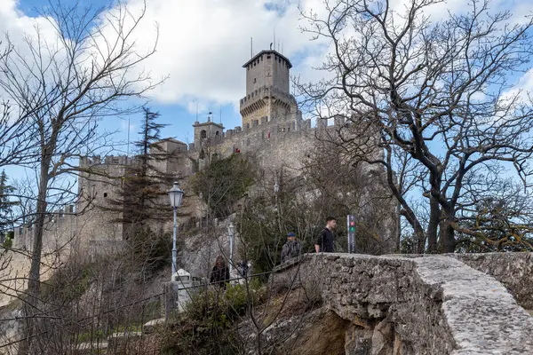 San Marino San Marino Marzo 2023 Veduta Della Fortezza Cesta — Foto Stock