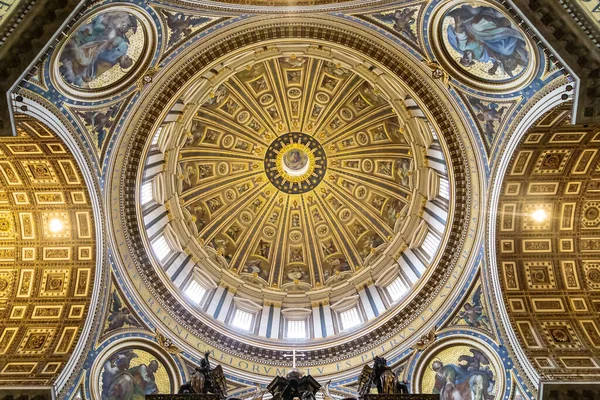 Rome Vatican Mars 2023 Vue Intérieure Dôme Basilique Saint Pierre — Photo