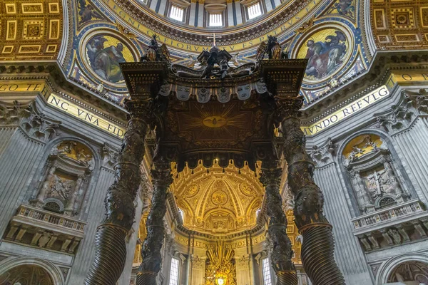 Rome Vatican Marth 2023 Dette Toppen Ciborium Graven Til Apostelen – stockfoto