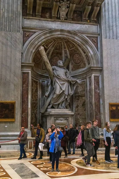 Roma Vaticano Marth 2023 Estes São Visitantes Não Identificados Estátua — Fotografia de Stock