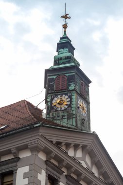 LJUBLJAMA, SLOVENIA - MARTH 7, 2023: Bu eski belediye binasının (Rotovz).