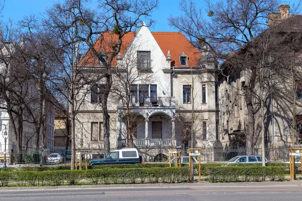 伯达佩 匈牙利 2023年3月13日 这是安德拉西大街上的一座新艺术别墅 19世纪末或20世纪初 — 图库照片