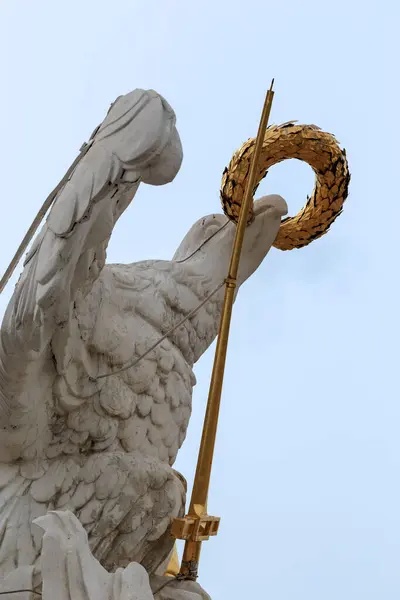 Vienna Austria May 2019 Sculpture Eagle Wreath Glory Its Beak — Stock Photo, Image