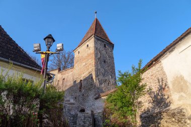 SIGHISOARA, ROMANIA - 2 Mayıs 2023 Burası Kasap Kulesi..