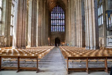 CANTERBURY, GREAT BRITAIN - 15 Mayıs 2014: Burası Canterbury Katedrali 'nin merkezi..