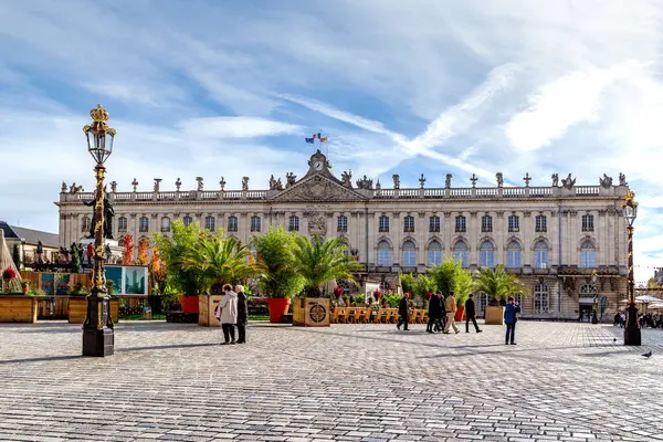 stock image NANCY, FRANCE - NOVEMBER 1, 2023: This is Stanislav Square, decorated in honor of All Saints' Day, and the City Hall.