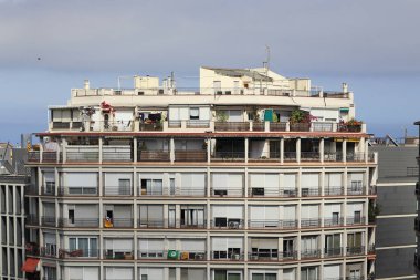 BARCELONA, İSPAN - 9 Mayıs 2017: Bu modern bir konut binasının bir parçası.