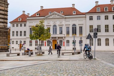 DRESDEN, GERMANY - NOVEMBER 3, 2023: The Kurlander Palace is a Rococo building built in the early 18th century and restored in the 21st century.