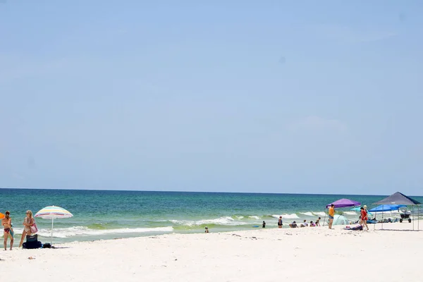 Widok Zatokę Meksykańską Pensacola Beach — Zdjęcie stockowe