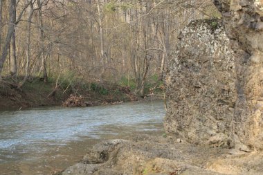 Landscape Around Back Creek River In The Rural Mountains Of Inwood WV.  clipart