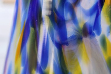 Farklı Şekil ve Çizgilere sahip Çoklu Renkli Soyut Arkaplan. 