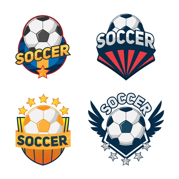 Soccer Leage Club Logo Set Vecteur — Image vectorielle