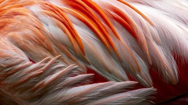 Närbild Rosa Flamingo Fjädrar Bakgrund Struktur Stockfoto